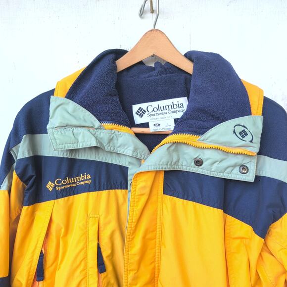 VTG Columbia Detachable Fleece Liner Heavyweight Winter Coat Men's Med - Picture 2 of 11